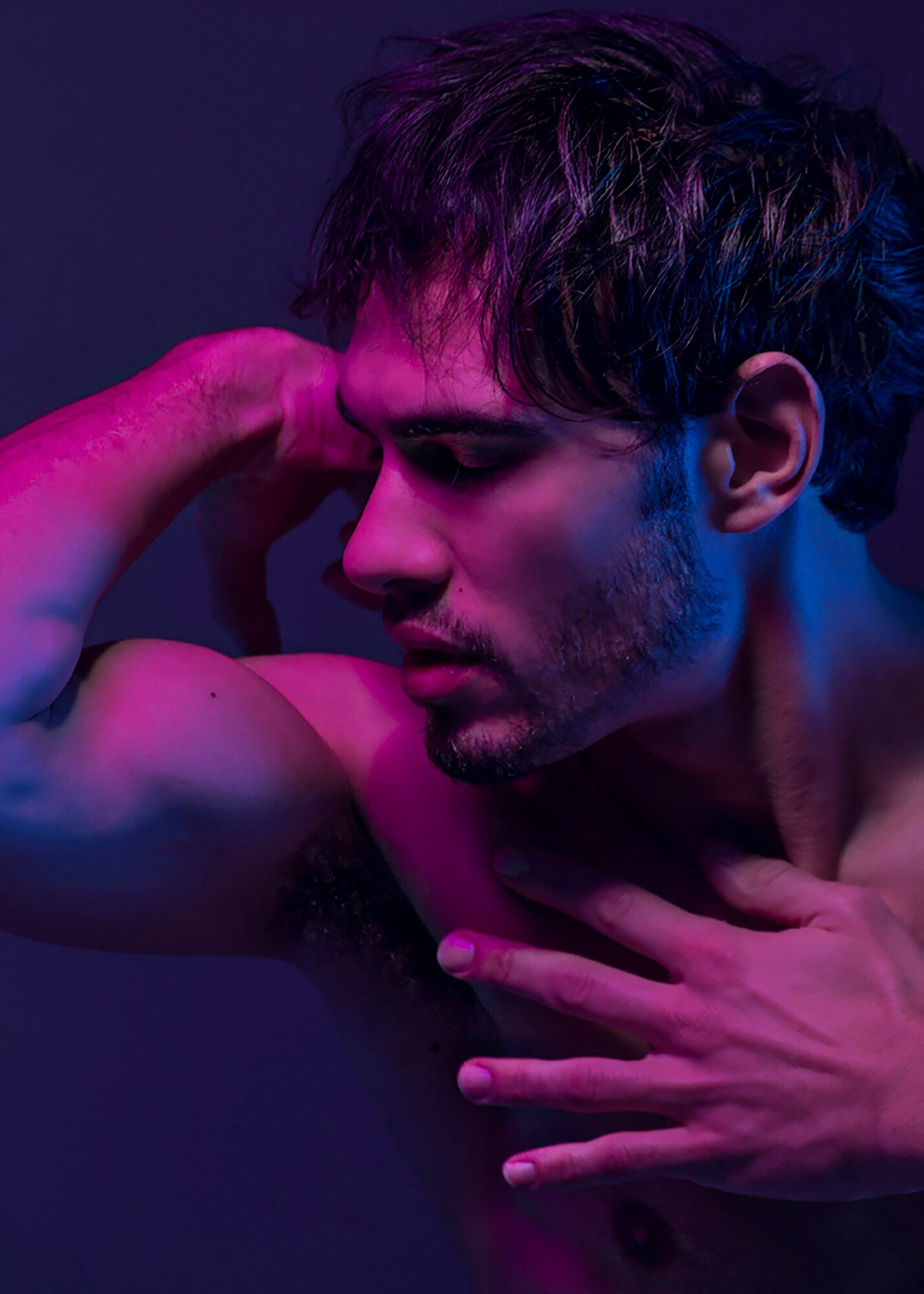 Italian actor Giuseppe Claudio poses nude