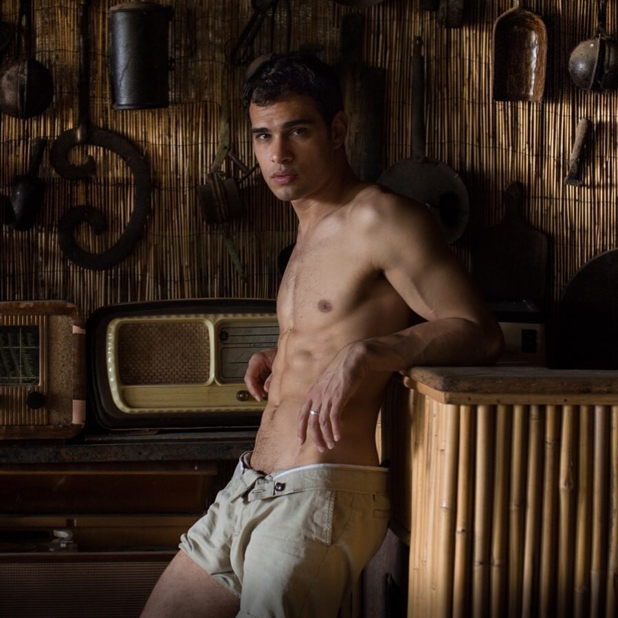 Italian actor Giuseppe Claudio poses nude