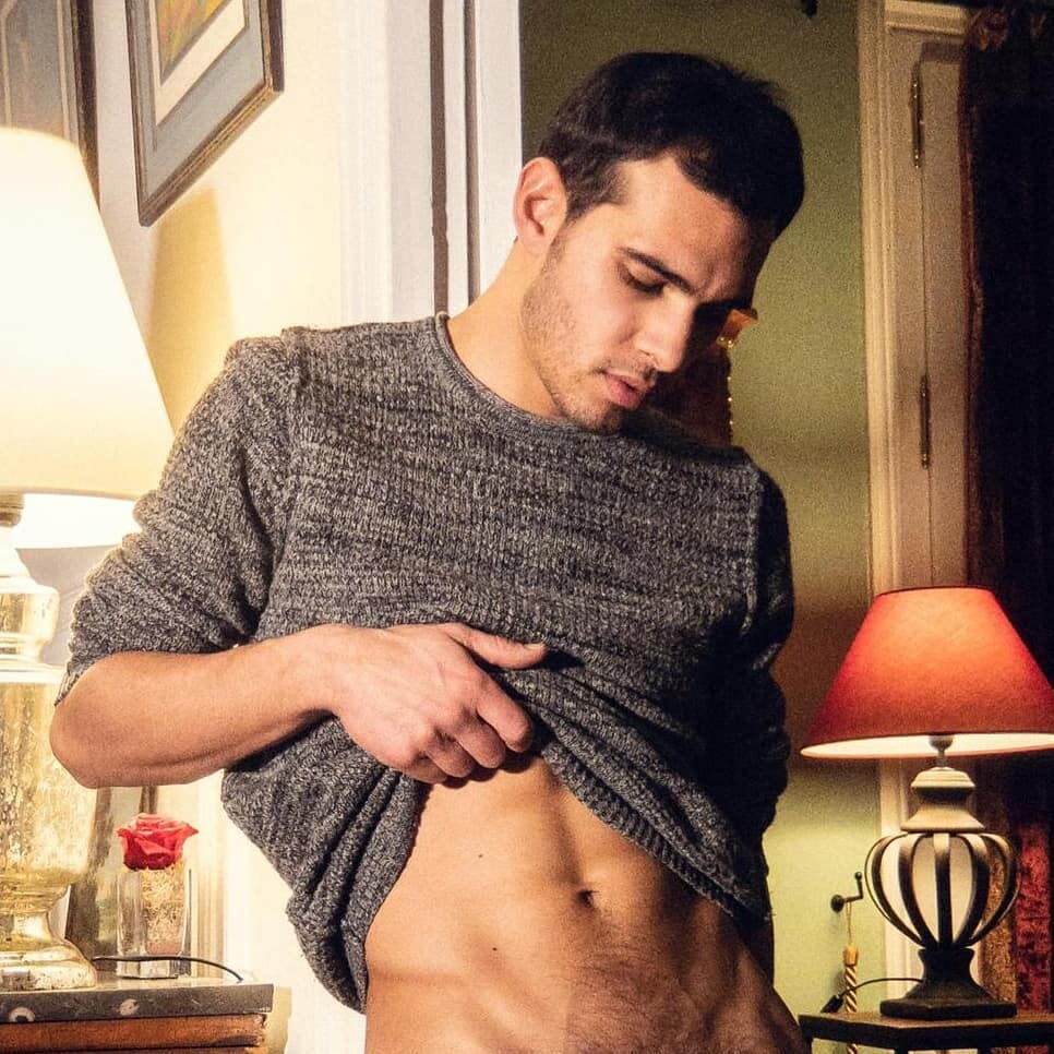Italian actor Giuseppe Claudio poses nude
