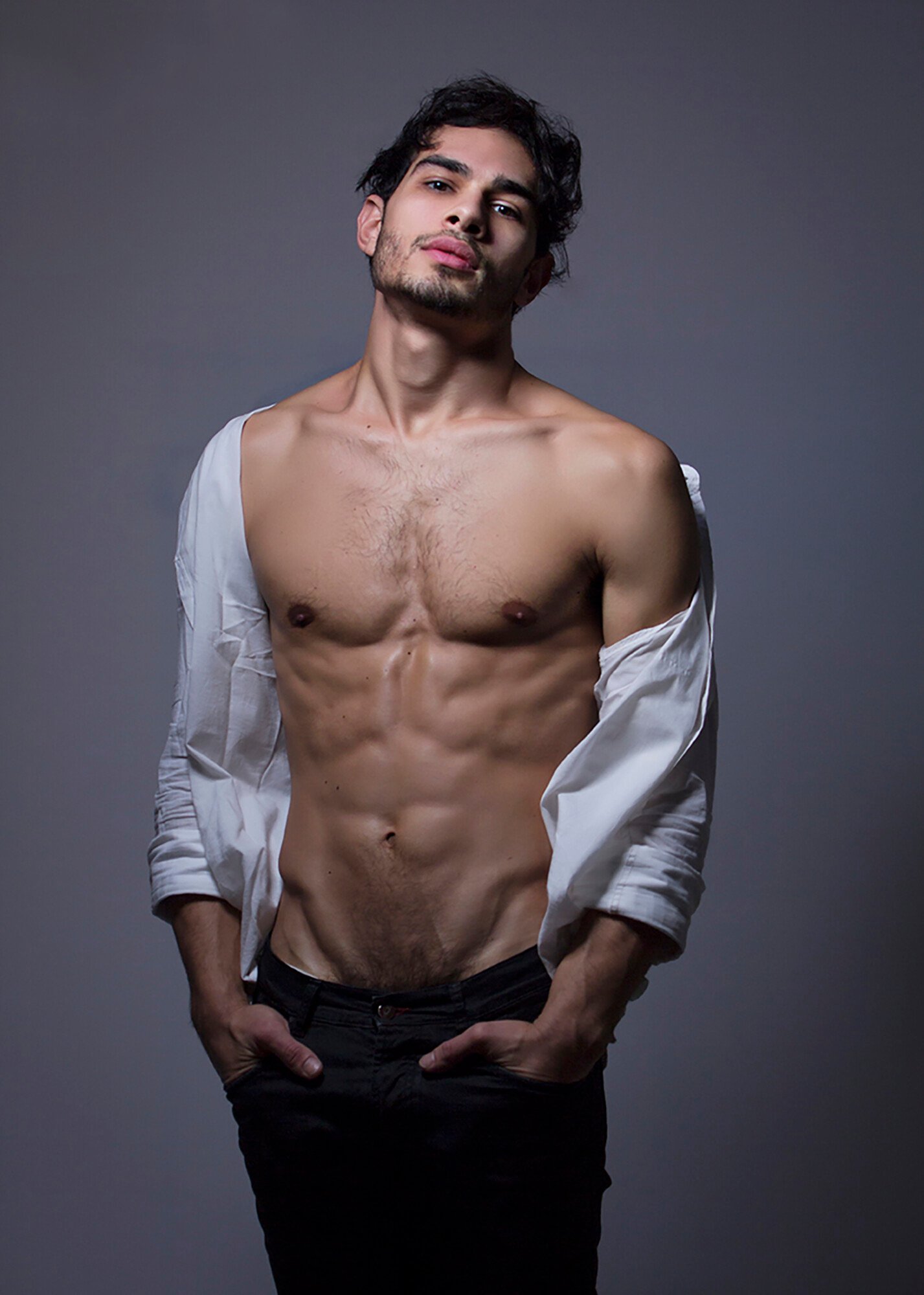 Italian actor Giuseppe Claudio poses nude