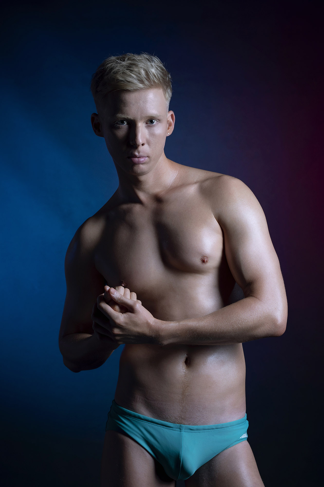Joey Miller, young blond guy naked