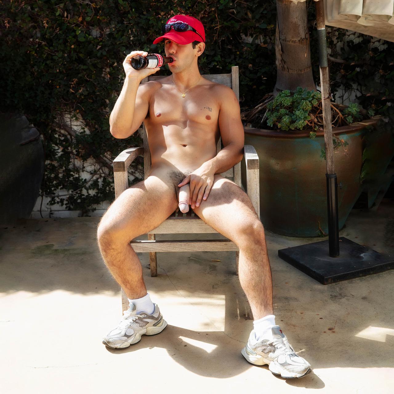 Ross, the boy next door in a red brief