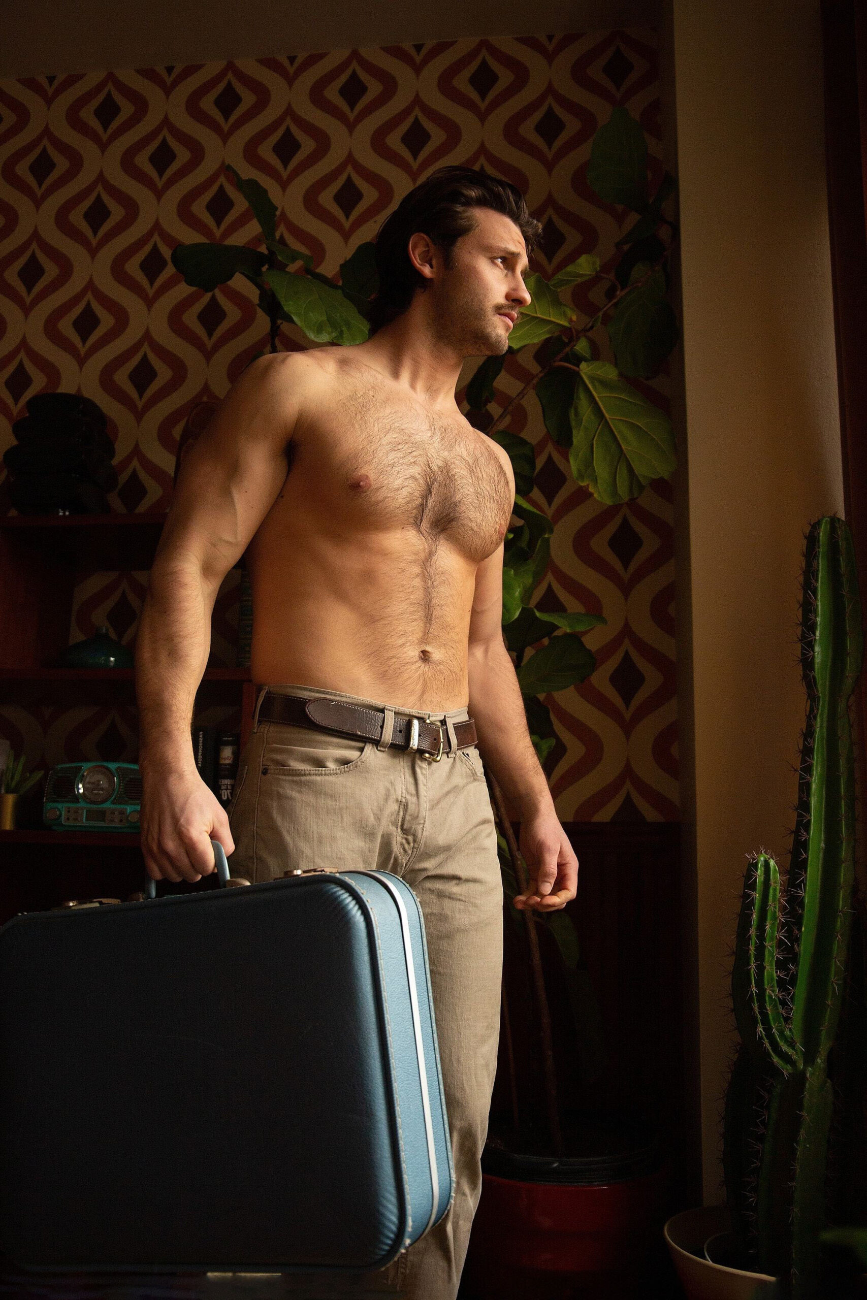 Sam seduces us with his natural masculinity