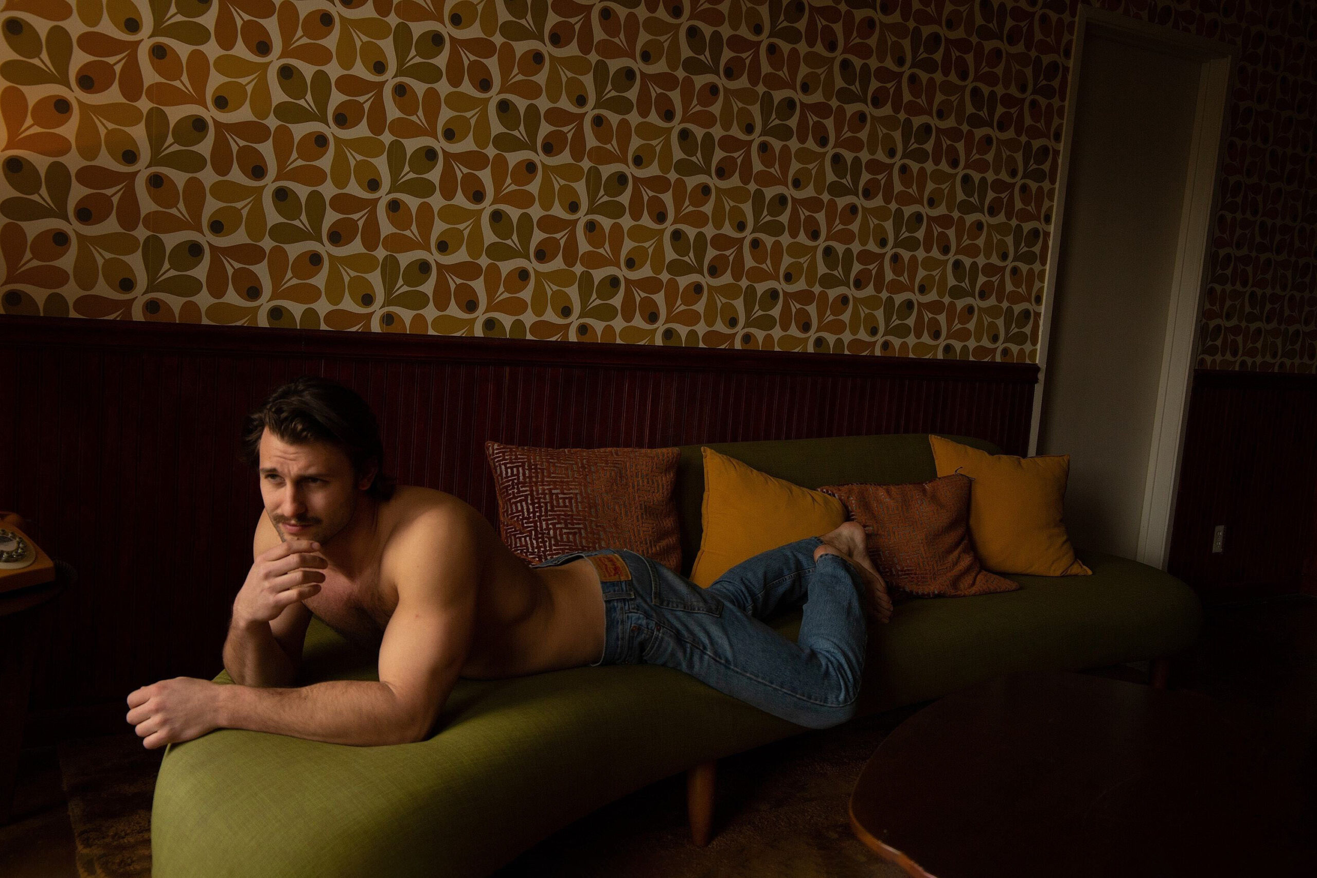 Sam seduces us with his natural masculinity