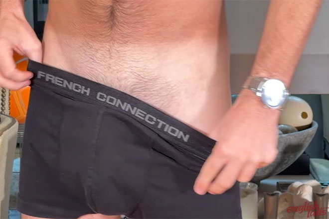 Young Footballer Shows off his Slim Body & Wanks his Long Uncut Cock & Cums!