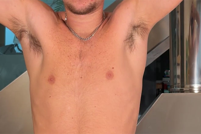 Young Footballer Shows off his Slim Body & Wanks his Long Uncut Cock & Cums!