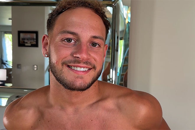 Young Lean Ice Hockey Player Shows off his Muscles