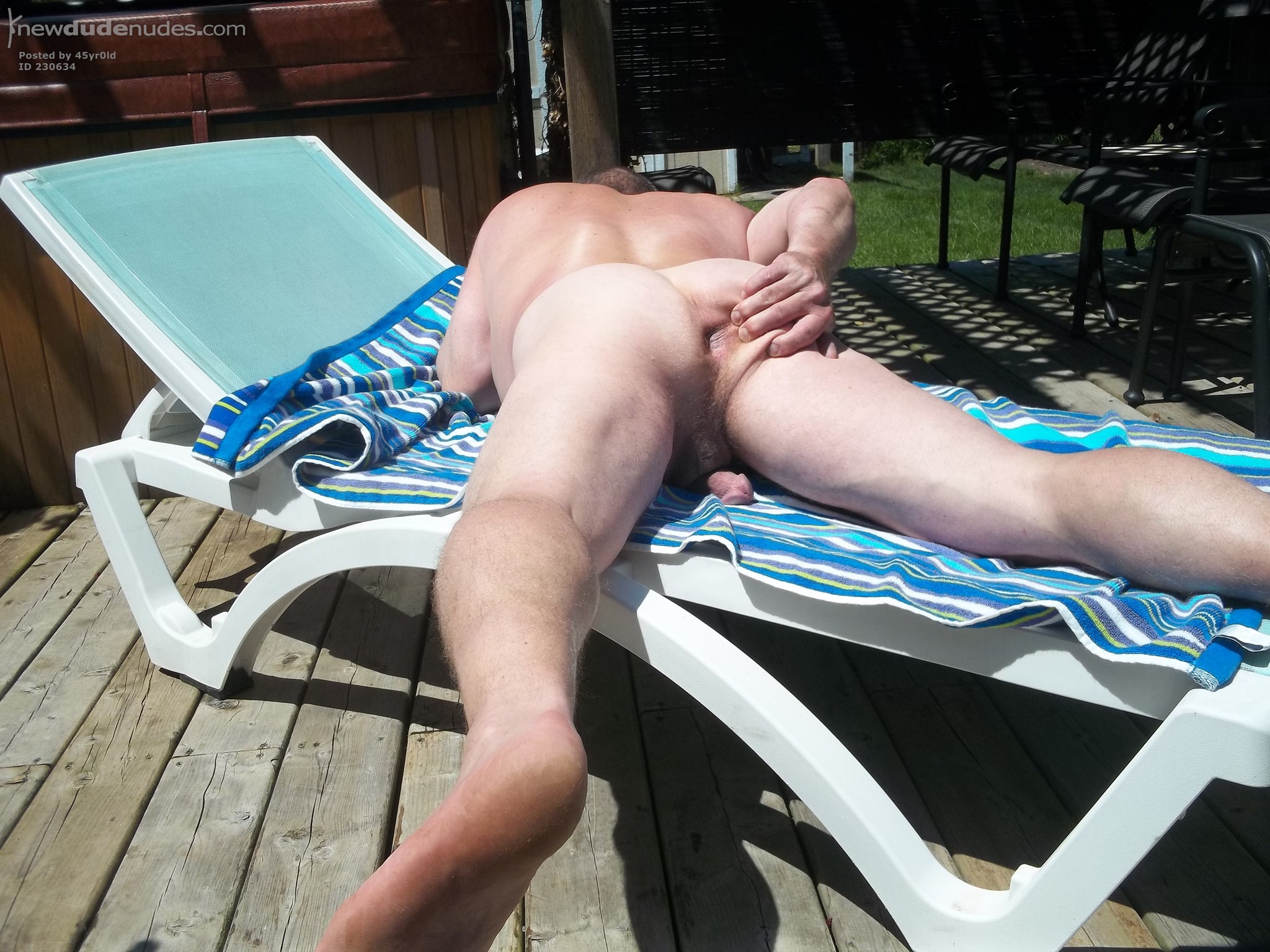On the patio