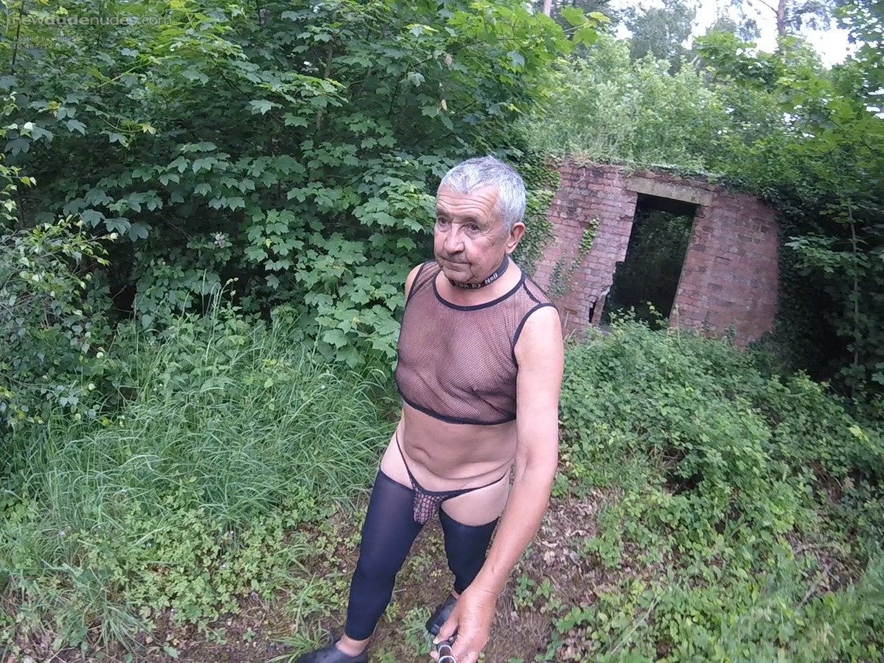 Out in the woods for a walk all dress up