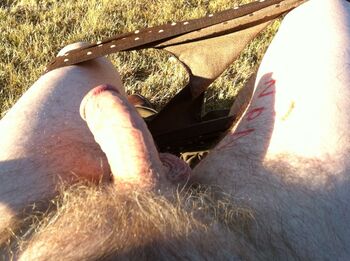 Enjoying the sunshine and submitting my NDN logo.