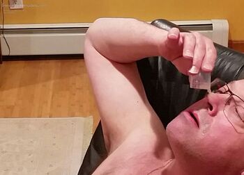 Playing with some of my defrosted cum!