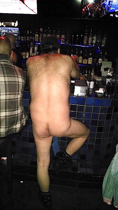 Naked Bar nite - CMNM at the bar ordering drinks!!