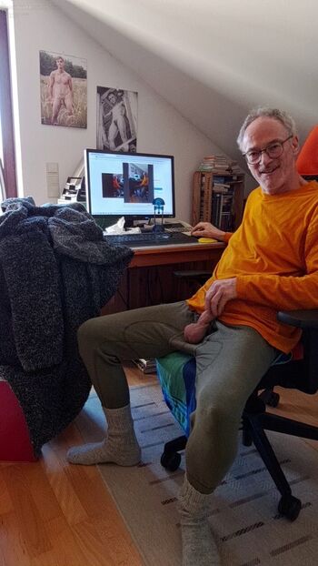 balls out of Long Johns underwear, masturbating at the cam...