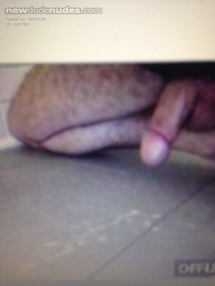 Buddy blows a load on cam with me