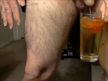Dave Pisses a glass 1