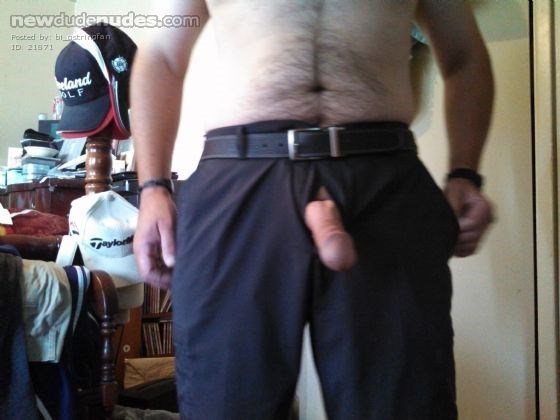 Getting dressed.