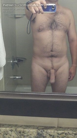 Having fun in my hotel room