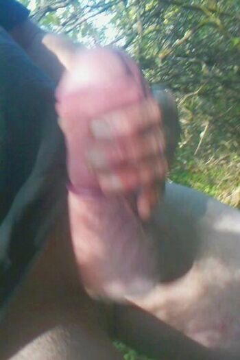 Pumped & stroking outside