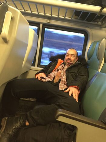 on the train