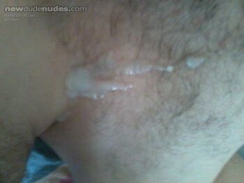 My cum on Jodie's chest.