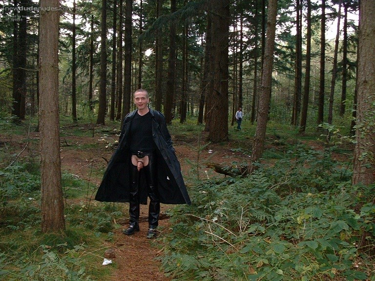 Chaps in the woods.