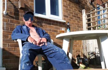 Supposed to be painting the shed