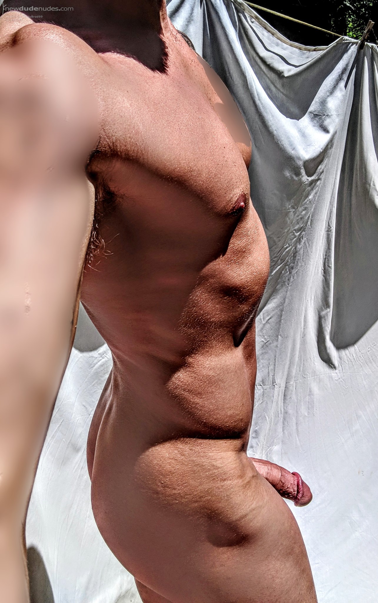 Out by the clothesline...